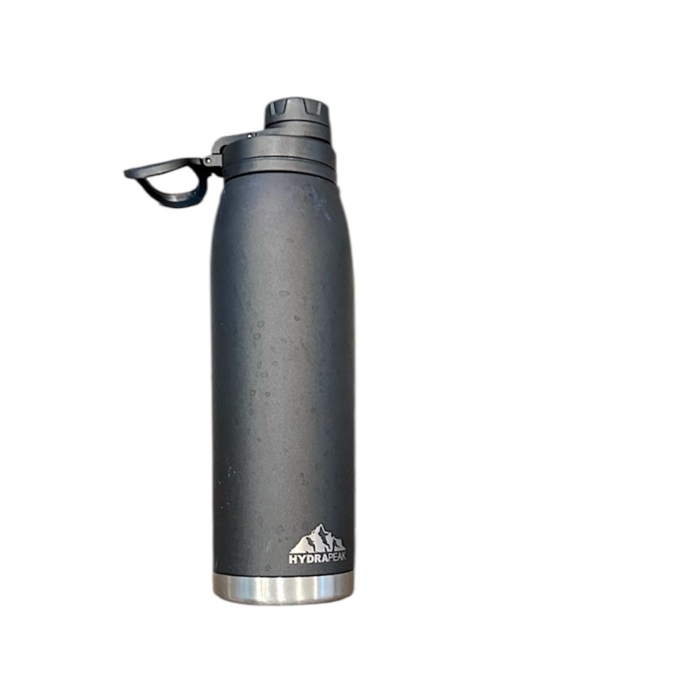 Hydrapeak black stainless steel water bottle